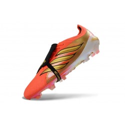 Scarpa Adidas Predator 26 Elite Tongue FG Arancione Oro Nero
