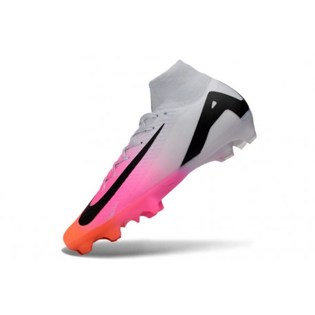 Scarpe da Calcio Nike Mercurial Superfly 10 Elite FG Rosa Bianco Nero