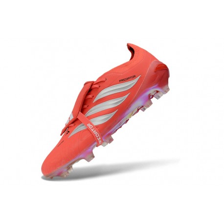 Adidas Predator Elite FT FG Scarpe da Calcio Rosso Argento