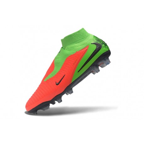 Scarpe da Calcio Nike Phantom 6 Elite High FG Hot Punch Nero Verde Strike