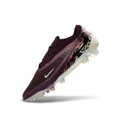 Scarpe da Calcio Nike Phantom 6 Elite Low FG Borgogna Crush Univ Rosso Fossil