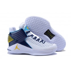 Scarpe da Sportive Nike Air Jordan 32 - Bianco Blu Oro