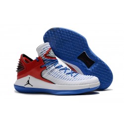 Nike Air Jordan 32 Mid Scarpe da Basket Uomo - Bianco Blu Rosso