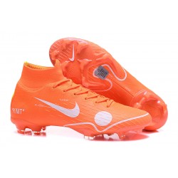 Nike Off-white Mercurial Superfly 6 Elite FG 2018 Scarpe da Calcio - Arancio