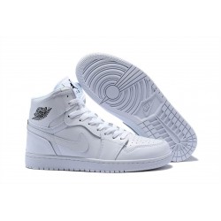 Nike Air Jordan1 Scarpe da Basket Uomo Bianco