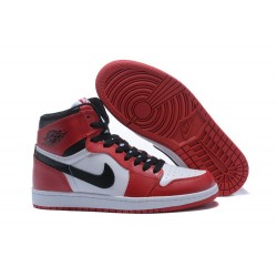 Nike Air Jordan1 Scarpe da Basket Uomo Rosso Bianco