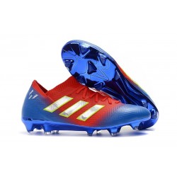 adidas Coppa del Mondo Messi Nemeziz 18.1 FG - Rosso Blu Argento