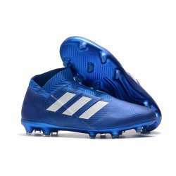 Nuove Scarpe da Calcio Adidas Nemeziz 18+ FG - Blu Bianco