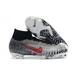 Scarpe Calcio Neymar Nike Mercurial Superfly VI Elite FG - Nero Bianco Rosso