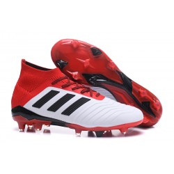 Adidas Predator 18.1 FG Nuovi Scarpa da Calcetto - Bianco Rosso Nero