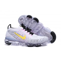 Scarpe Nike Air VaporMax Flyknit 2019 Bianco Giallo