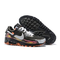 Sneakers Basse Off White x Nike Air Max 90 Nero Bianco Rosa