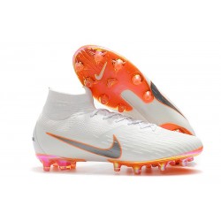 Scarpe Nuovo Nike Mercurial Superfly AG-Pro Bianco Arancio