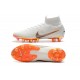 Scarpe Nuovo Nike Mercurial Superfly AG-Pro Bianco Arancio