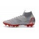 Scarpe Nuovo Nike Mercurial Superfly AG-Pro Grigio Rosso