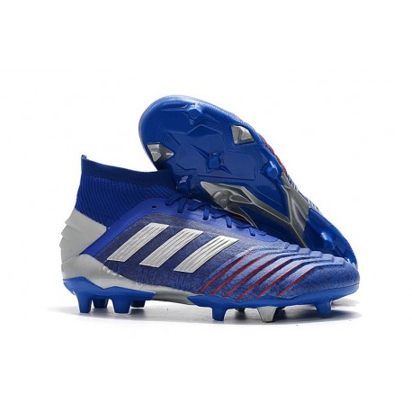 Scarpe da Calcio Adidas Predator 19.1 FG Blu Argento