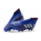 Scarpe da Calcio Adidas Predator 19.1 FG Blu Argento