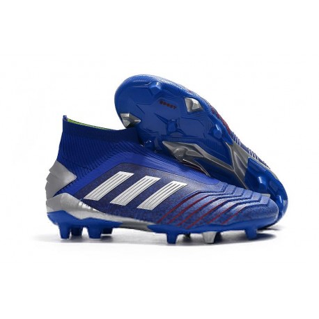 adidas Predator 19+ FG Scarpe da Calcio Uomo - Blu Argento