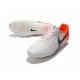 Nike Tiempo Legend VII Elite FG Scarpa da Calcio - Bianco Arancio Negro