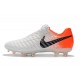 Nike Tiempo Legend VII Elite FG Scarpa da Calcio - Bianco Arancio Negro