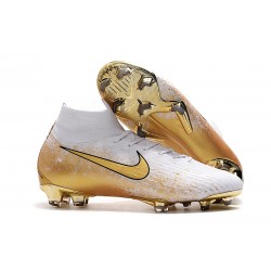 Scarpe Calcio Nike Mercurial Superfly VI Elite FG - Bianco Oro