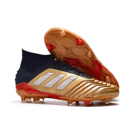 Scarpe da Calcio Adidas Predator 19.1 FG Oro Rosso Argento