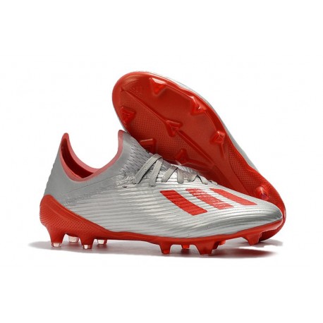 Scarpa Nuovo adidas X 19.1 FG Argento Rosso