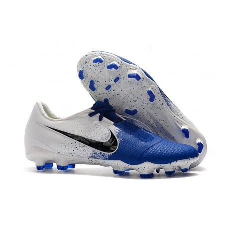 Scarpa Nuovo Nike Phantom Venom Elite FG Bianco Blu Nero