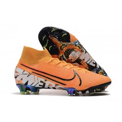 Scarpa Nike Mercurial Superfly 7 Elite FG Arancione Bianco Nero