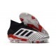 Scarpe da Calcio Adidas Predator 19.1 FG Argento Nero Rosso