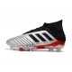 Scarpe da Calcio Adidas Predator 19.1 FG Argento Nero Rosso