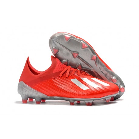 Scarpa Nuovo adidas X 19.1 FG Rosso Argento