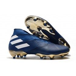 Adidas Nemeziz 19+ FG Scarpe da Calcio - Blu Bianco Nero