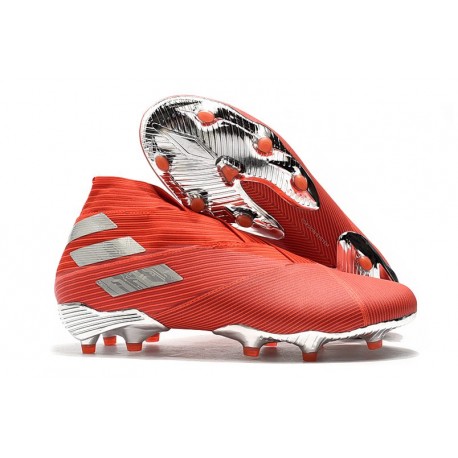 Adidas Nemeziz 19+ FG Scarpe da Calcio - Rosso Argento