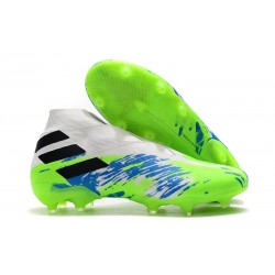 Adidas Nemeziz 19+ FG Scarpe da Calcio - Bianco Verde Blu