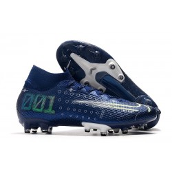 Nike Scarpa da Calcio Mercurial Superfly 7 AG-Pro Blu Void Volt Bianco