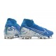 Nike Scarpa da Calcio Mercurial Superfly 7 AG-Pro Blu Bianco